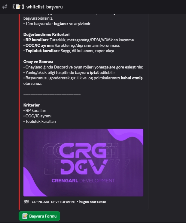 Gelişmiş FiveM Roleplay Discord Botu - Resim 3